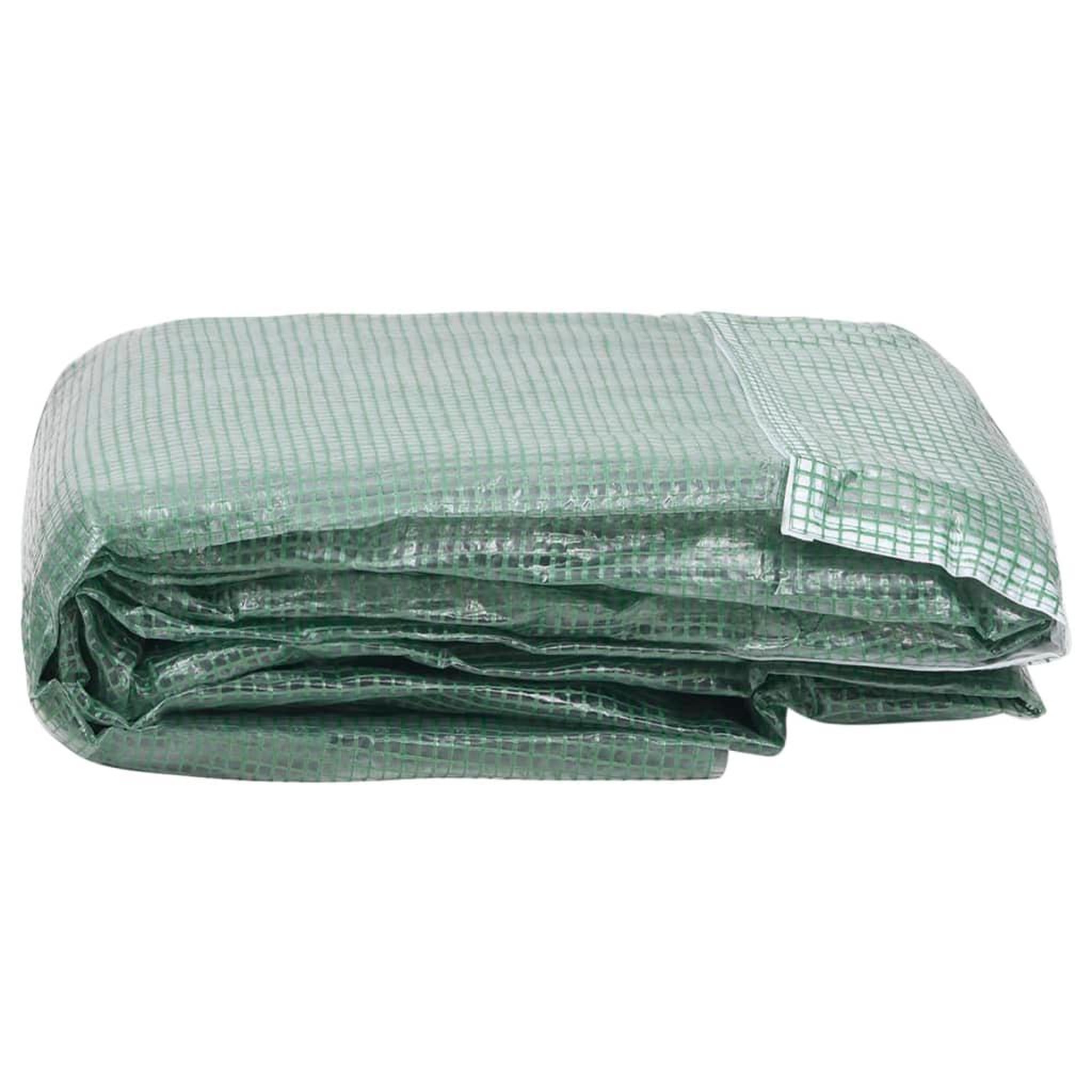 Voir la diapositive 3 : VIDAXL Couverture de remplacement de serre (16 m^2) 400x400x200 cm Vert