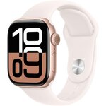 APPLE Montre connectée Serie 10 42mm Alu/Or Rose M/L Cellular