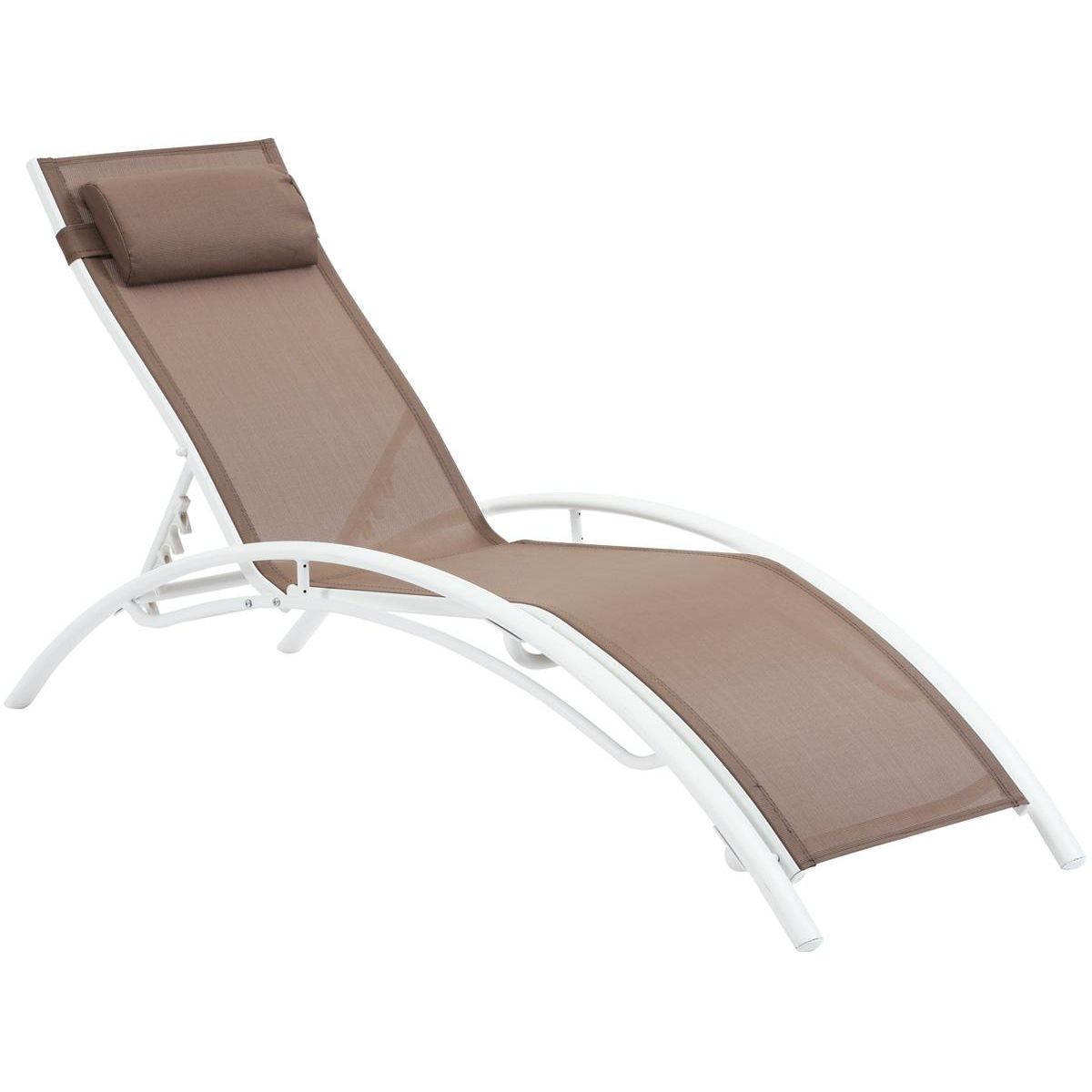 Habitat et Jardin Bain de soleil en aluminium  Beauty  - Phoenix - Taupe - Lot de 2