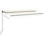 Voir la diapositive 3 : VIDAXL Auvent manuel retractable avec LED 400x350 cm Creme
