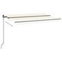 Voir la diapositive 3 : VIDAXL Auvent manuel retractable avec LED 400x350 cm Creme