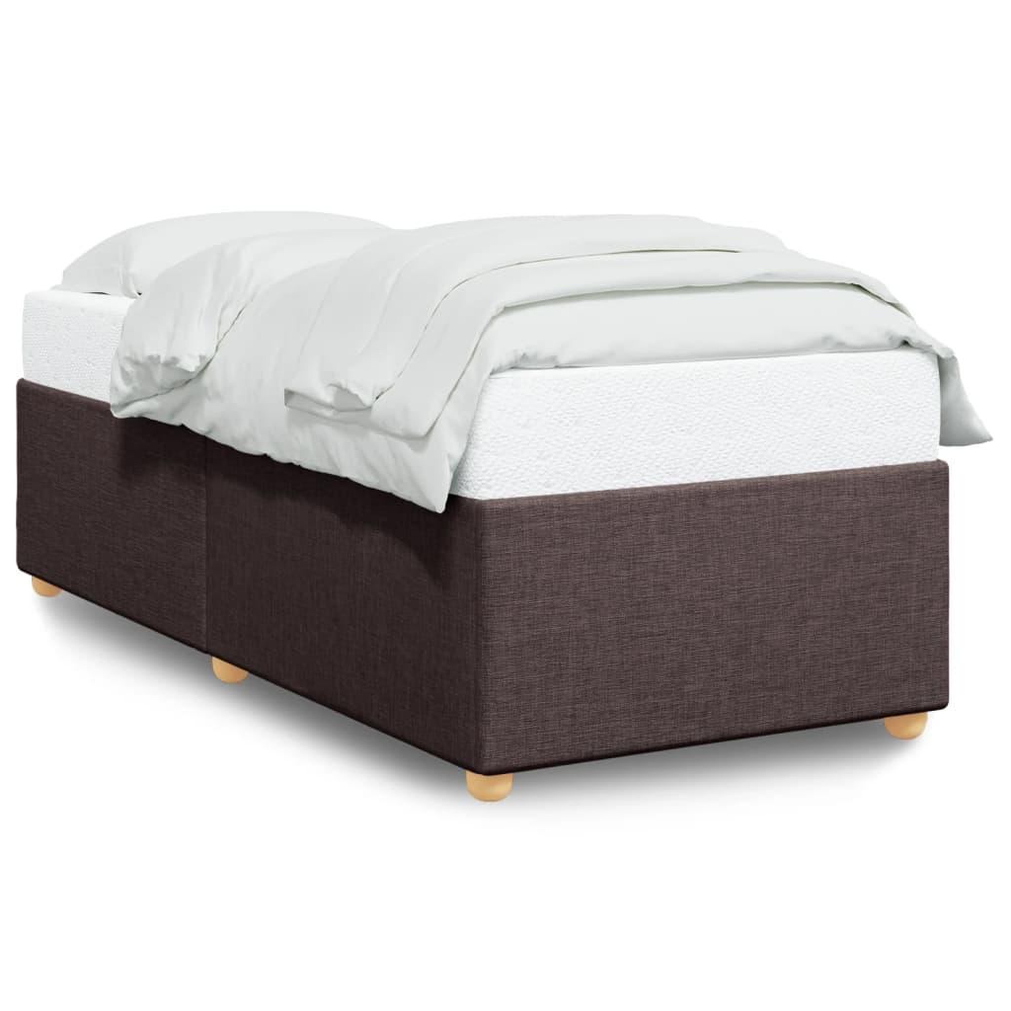 Voir la diapositive 2 : VIDAXL Cadre de lit sans matelas marron fonce 90x190 cm tissu