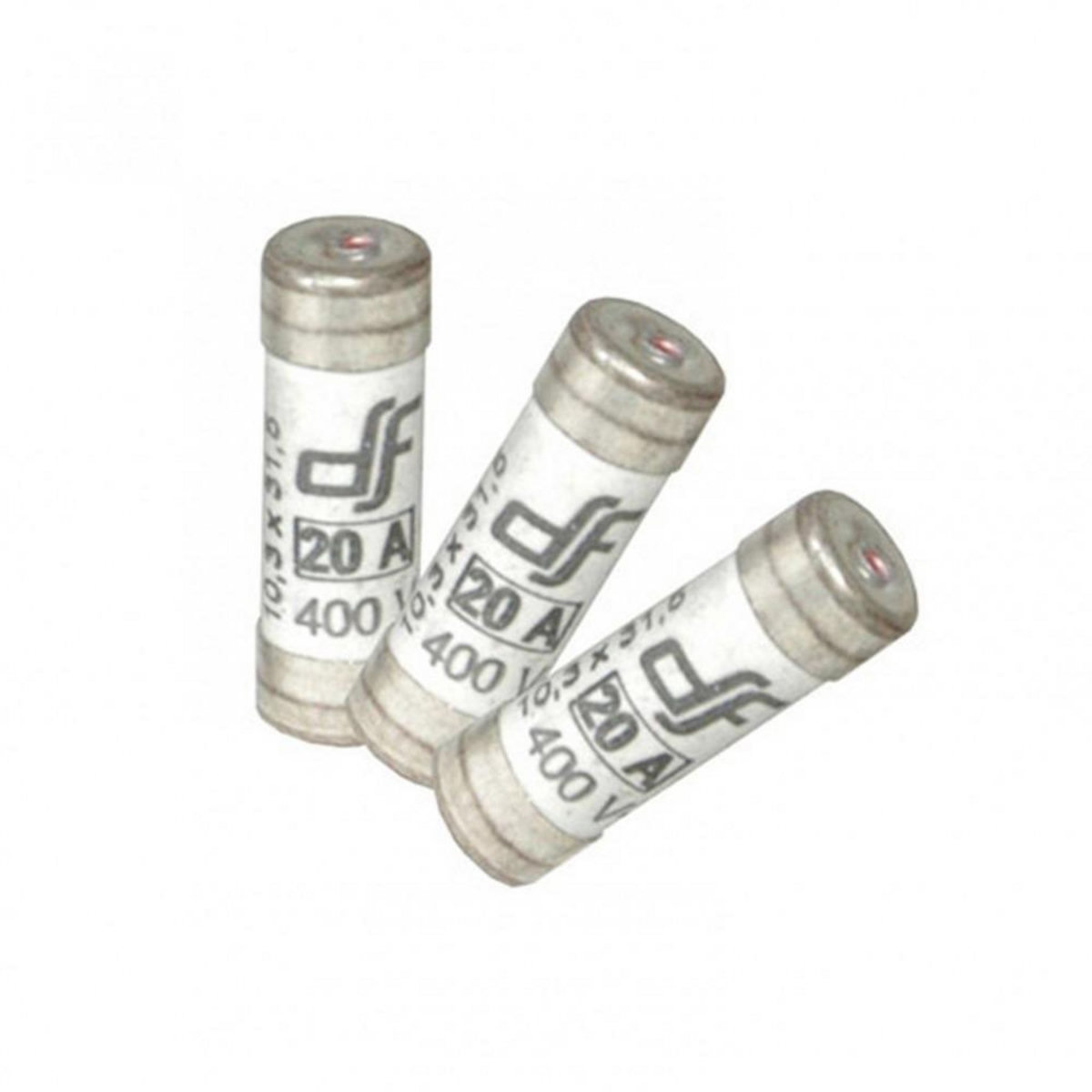 CENTRALE BRICO Lot de 3 fusibles céramique 20 A, 10.3 x 31.5 mm