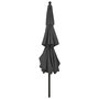 Voir la diapositive 4 : VIDAXL Parasol de jardin a 3 niveaux avec mat en aluminium anthracite
