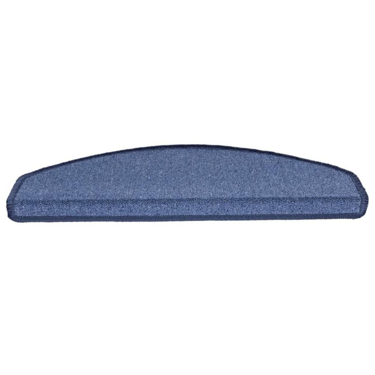 VIDAXL Tapis d'escalier 10 pcs 65x24x4 cm Bleu