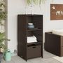 Voir la diapositive 3 : VIDAXL Armoire de rangement jardin marron 50x55x115 cm resine tressee