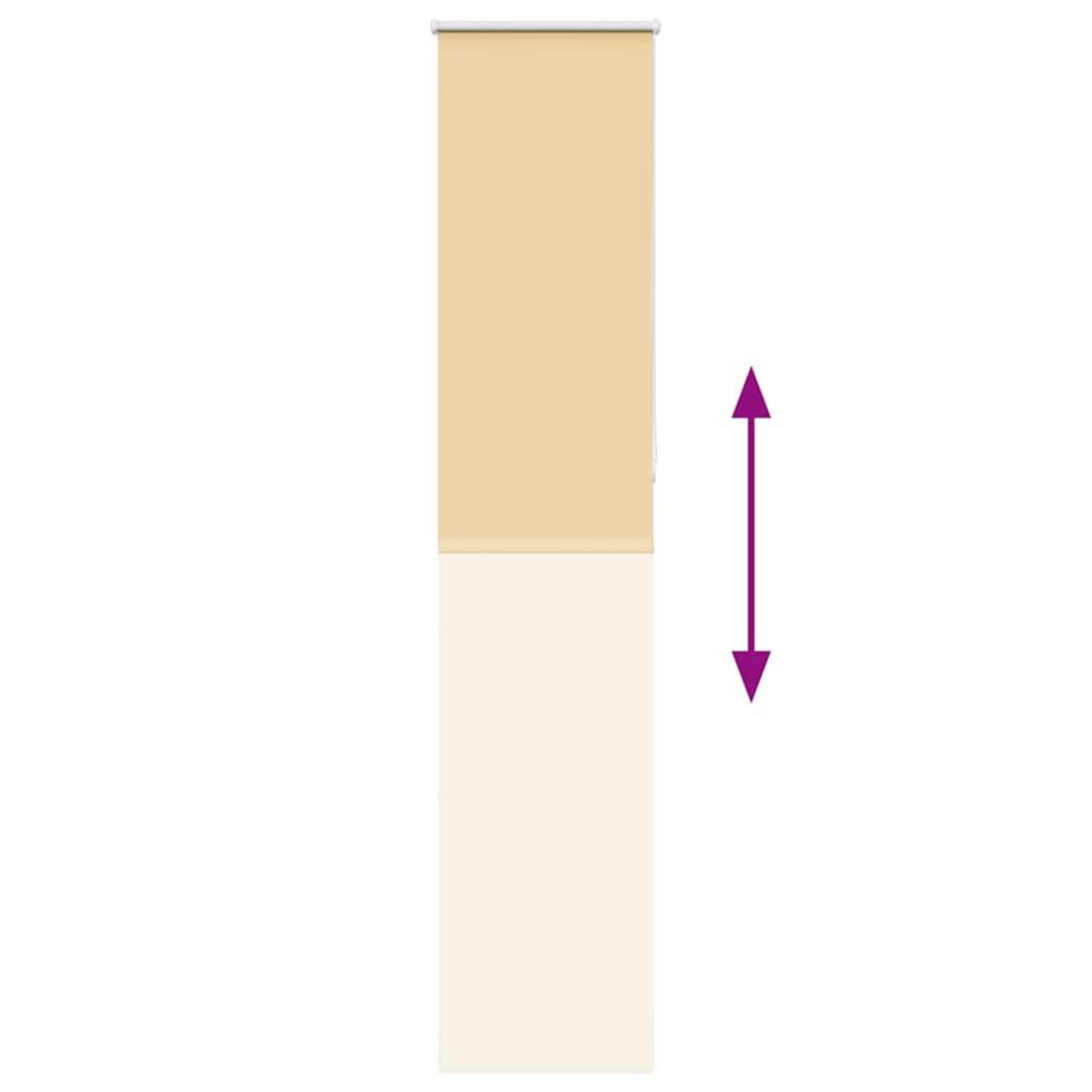 VIDAXL Store enrouleur occultant largeur du tissu 50,7 cm polyester