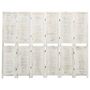 Voir la diapositive 1 : VIDAXL Cloison de separation 6 panneaux Blanc antique 215x166 cm Bois