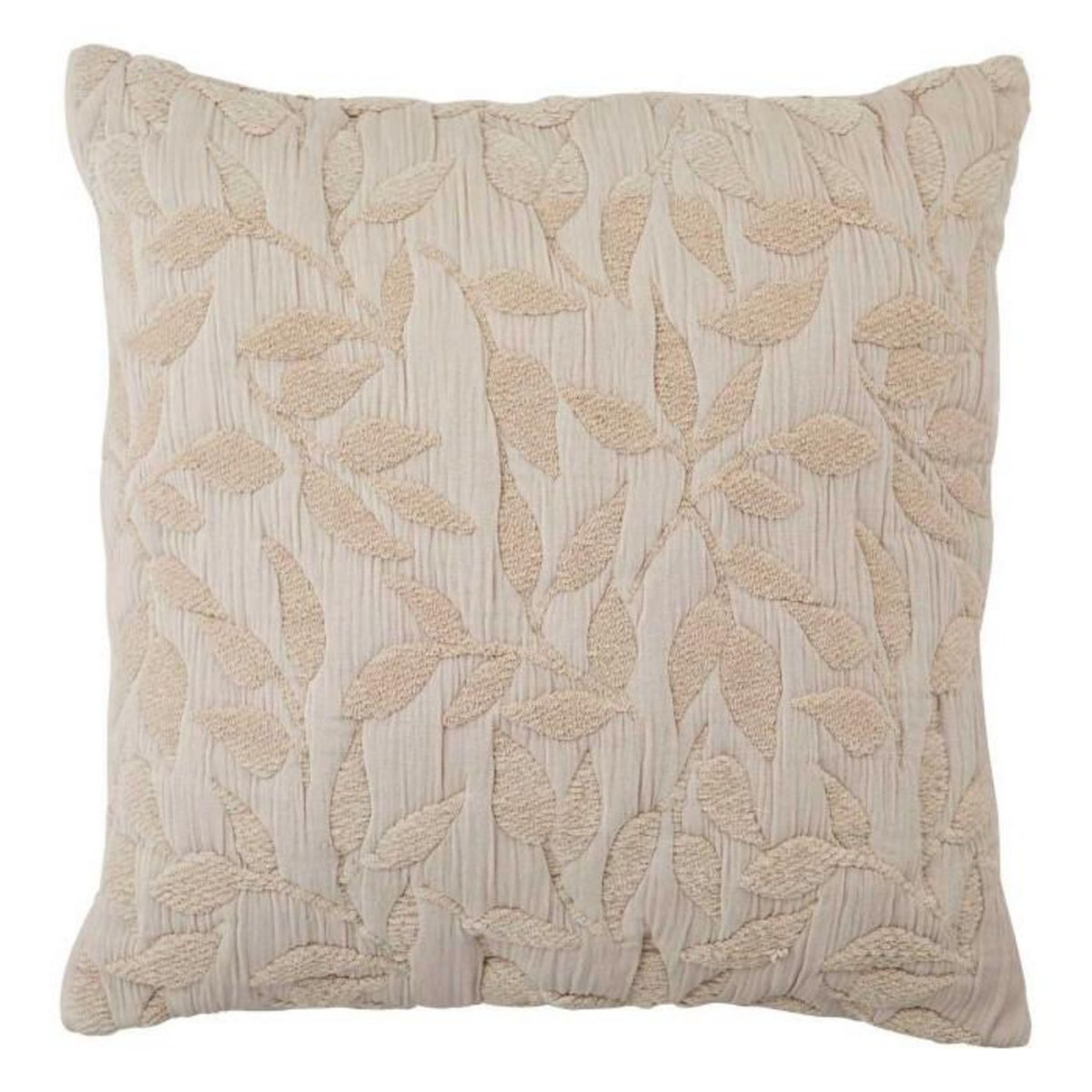 ATMOSPHERA Coussin Déco Jacquard  Lethon  50x50cm Beige Lin