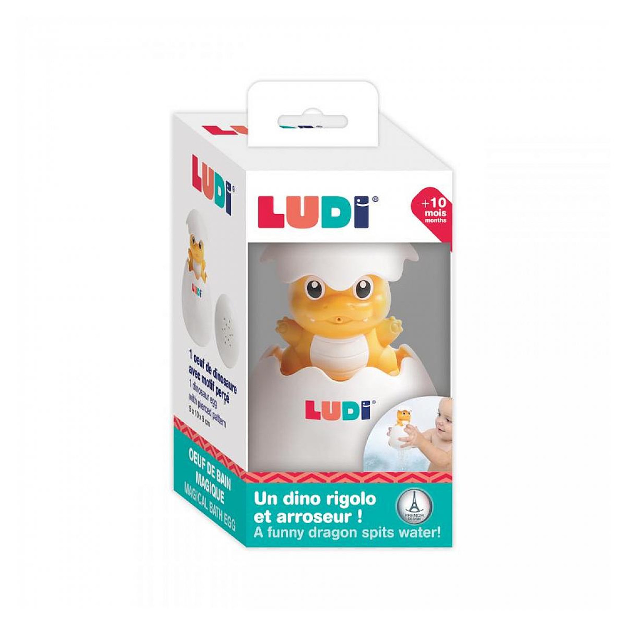 LUDI Oeuf de bain magique dino rigolo