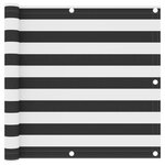 VIDAXL Ecran de balcon Anthracite et blanc 90x500 cm Tissu Oxford