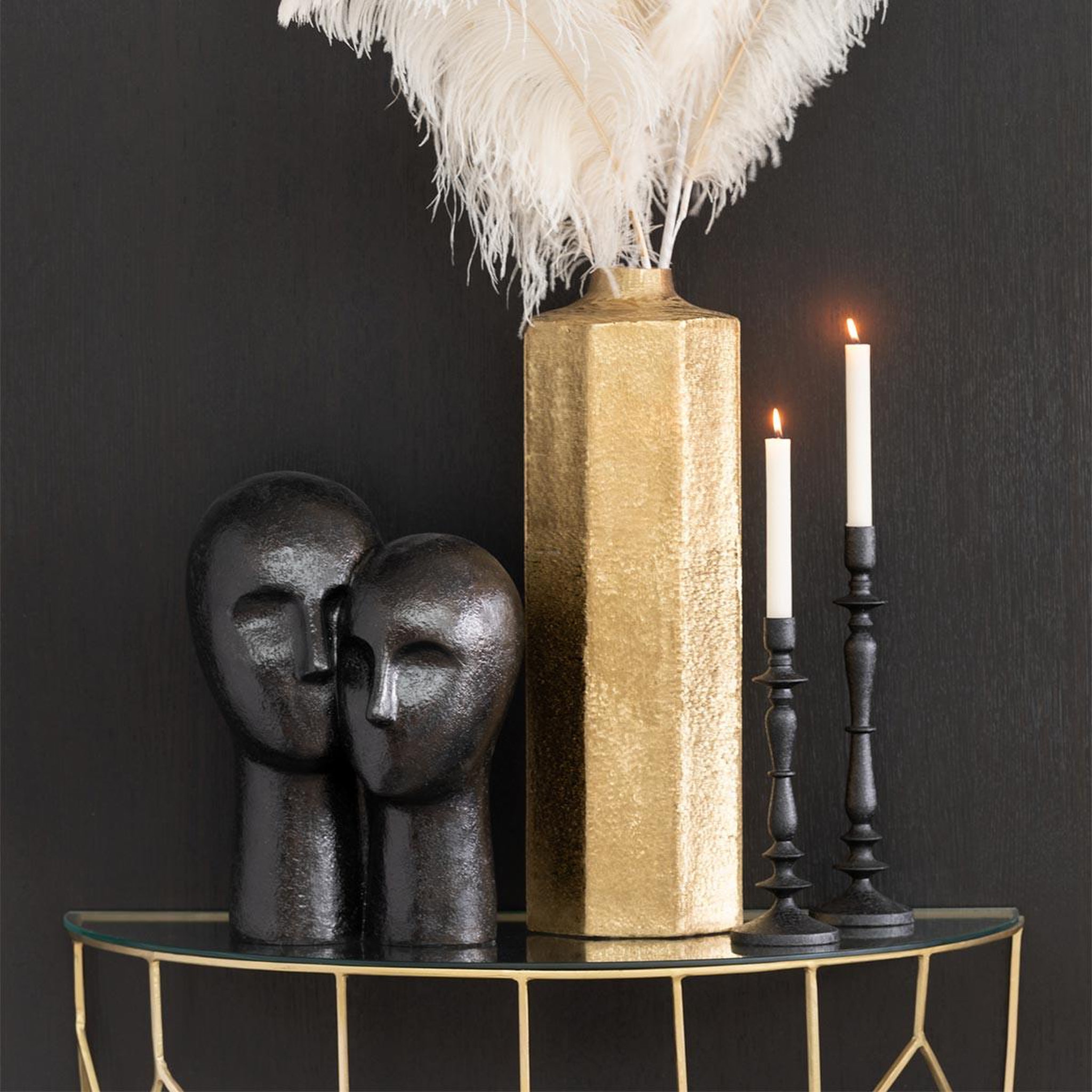 Voir la diapositive 5 : J-LINE Chandelier en métal  kendrick  38cm noir