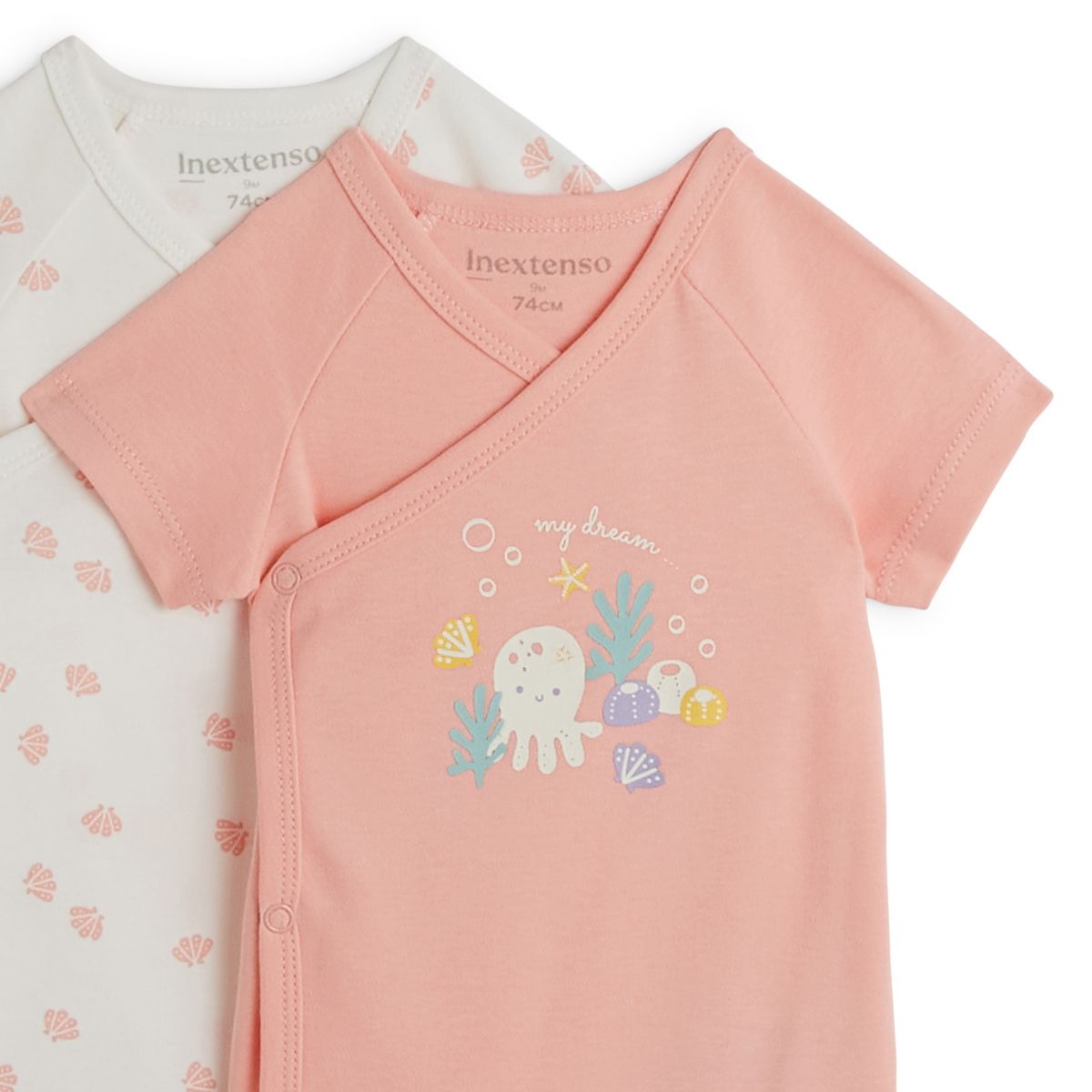 INEXTENSO Lot de 2 body manches courtes bébé  