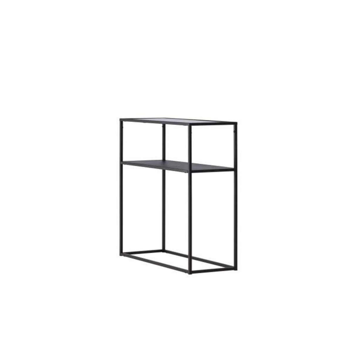 Paris Prix Console Design en Verre  Bogota  80cm Noir