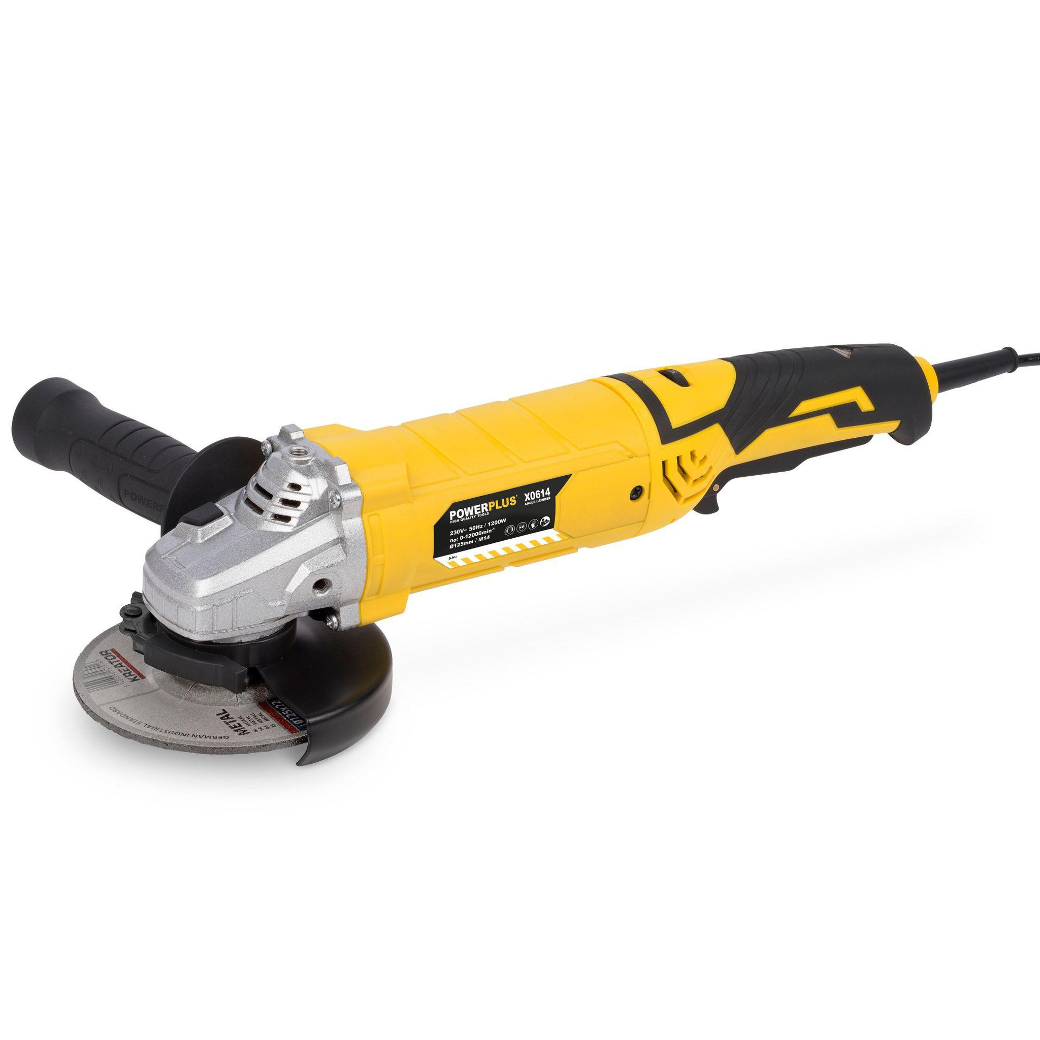 Voir la diapositive 2 : POWERPLUS Meuleuse d'angle pro longue Ø125mm 1200w PowerPlus