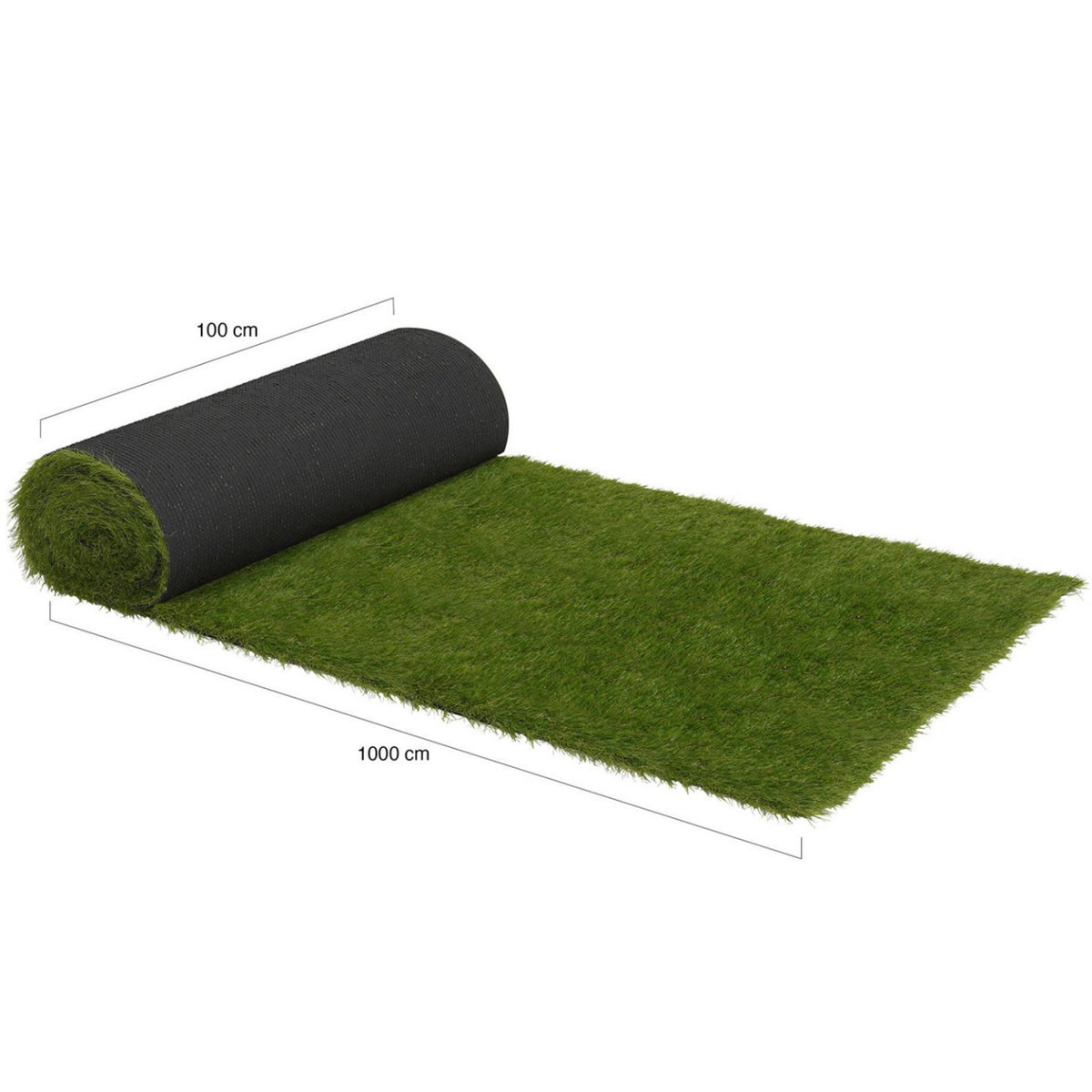 ID MARKET Gazon synthétique artificiel 1x10 M 40 mm d'épaisseur pour jardin et balcon