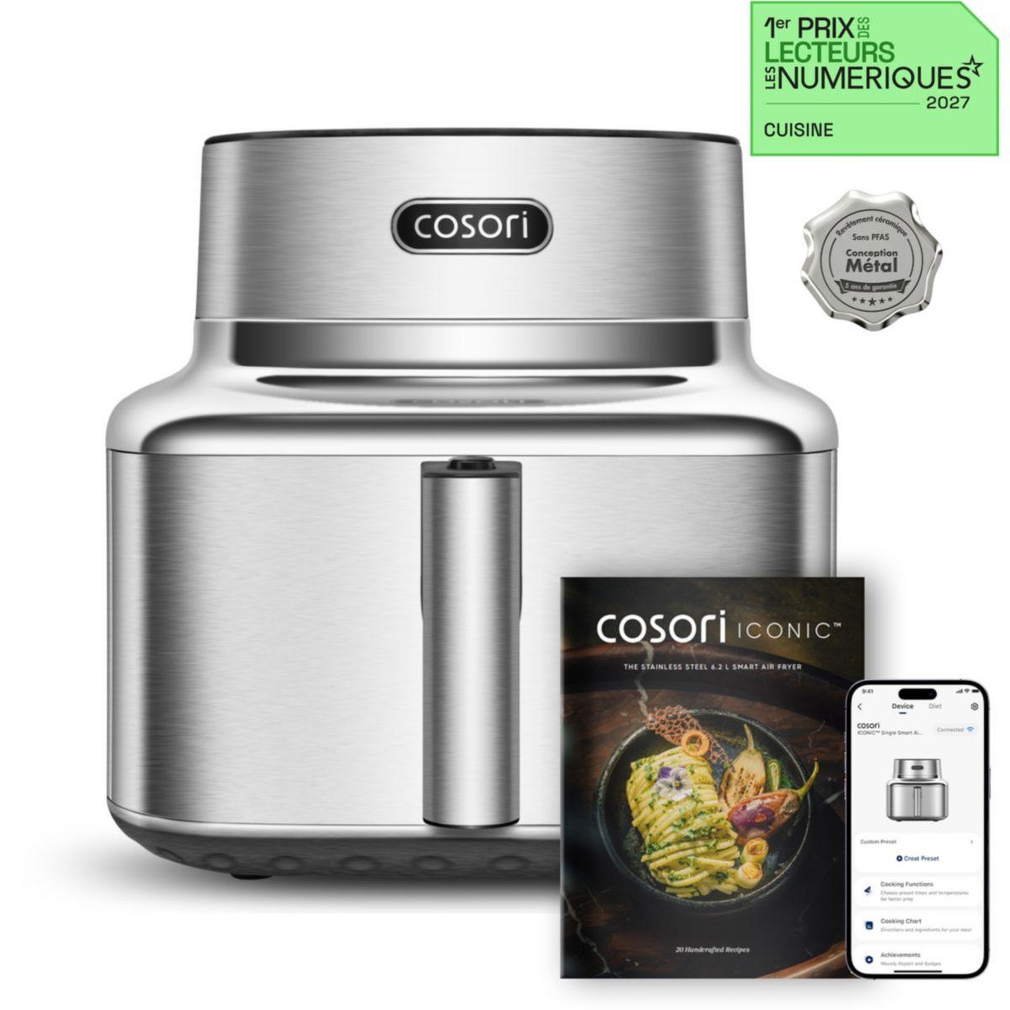 Voir la diapositive 3 : COSORI Friteuse sans huile iconic™ single -  6,2 l, connecté