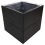 Voir la diapositive 3 : VIDAXL Jardiniere Noir 80x80x80 cm Resine tressee