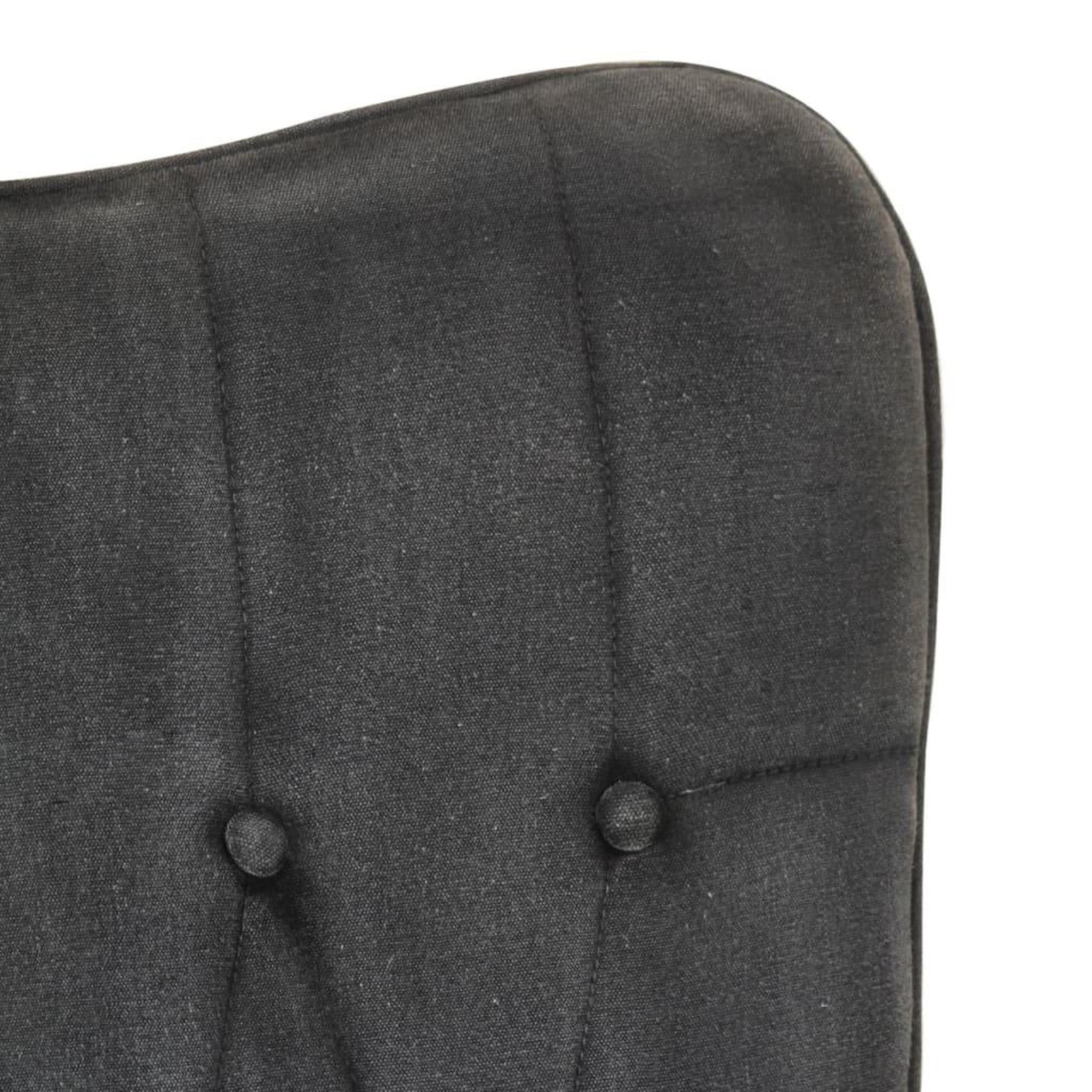 Voir la diapositive 5 : VIDAXL Fauteuil a bascule Noire vintage Toile