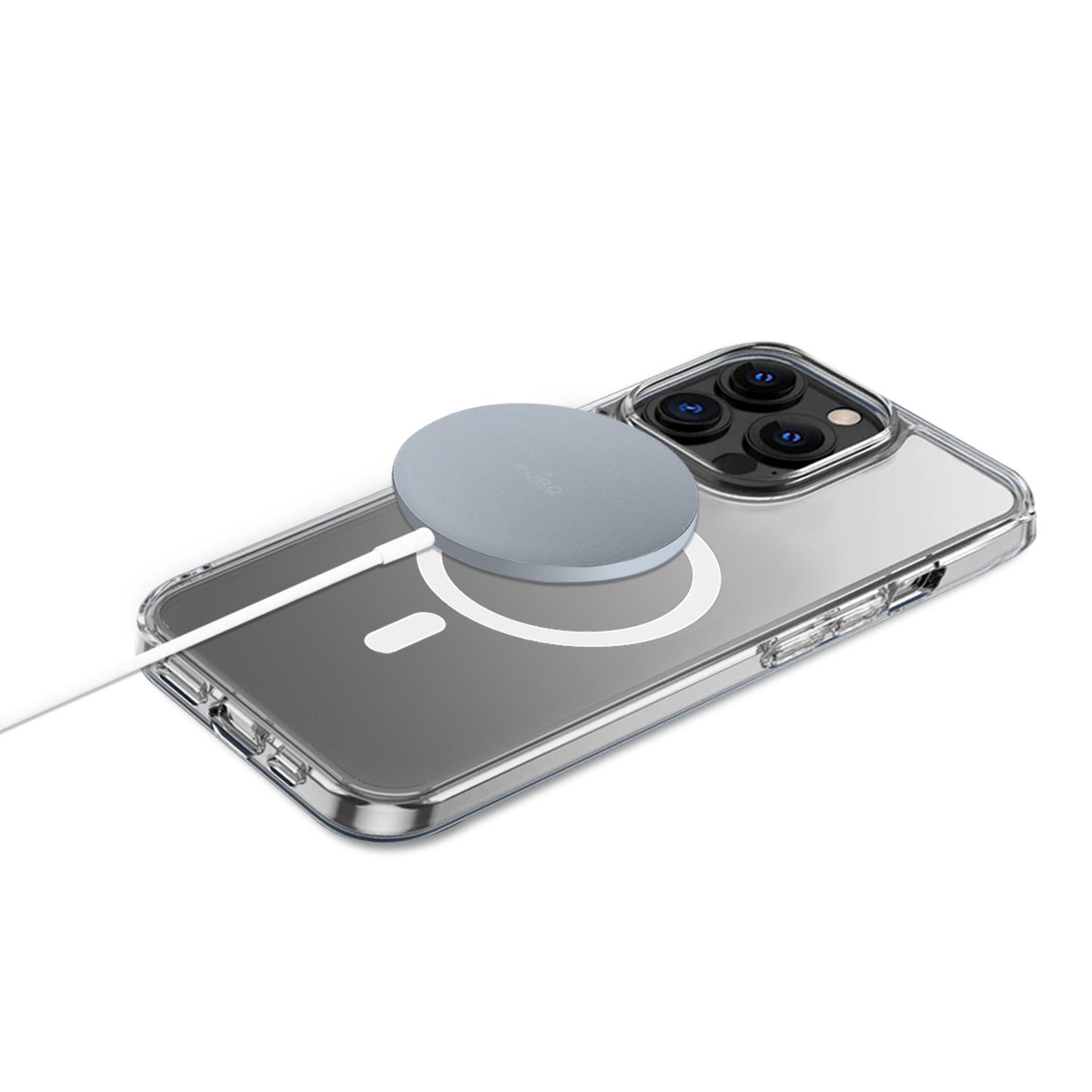Voir la diapositive 3 : Puro PURO CUSBCMAG1LBLUE chargeur d'appareils mobiles Smartphone Bleu USB Recharge sans fil Intérieure
