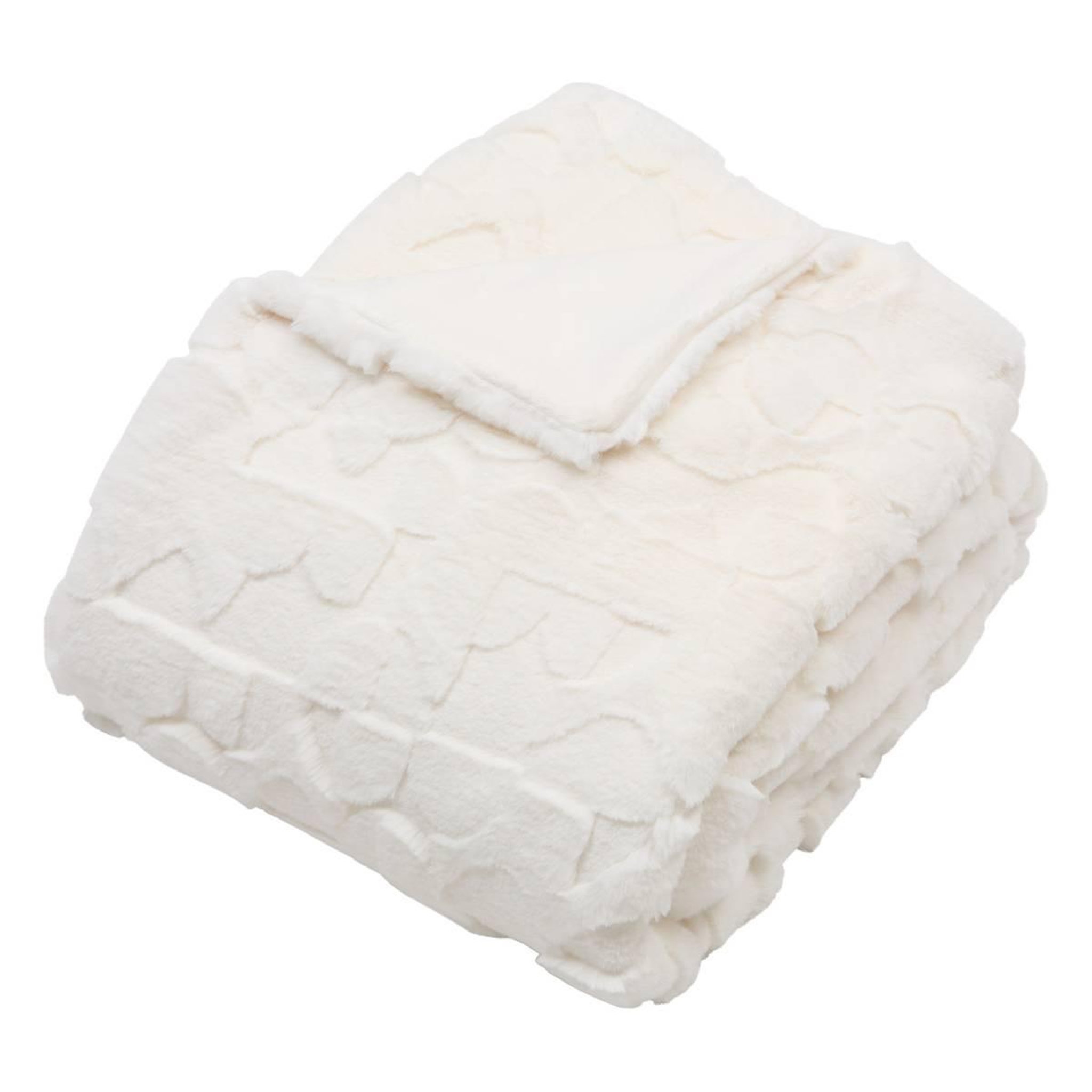ATMOSPHERA Plaid imitation fourrure  nalia  180x230cm blanc