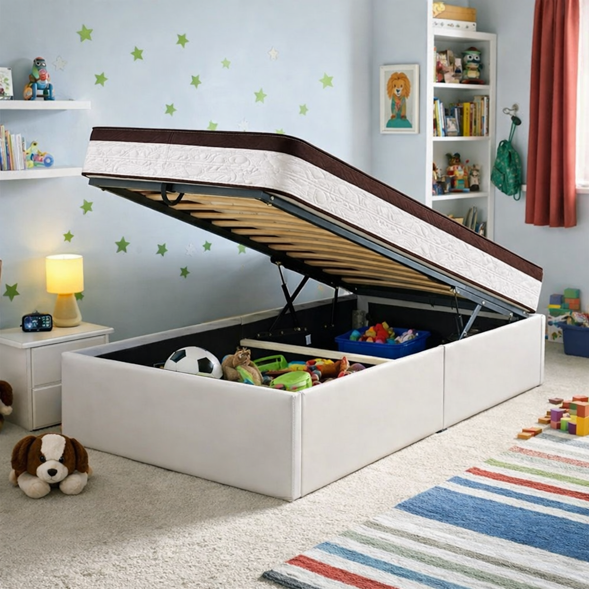 KING OF DREAMS Ensemble Lit Coffre et Matelas  Soutien Très Ferme Confort