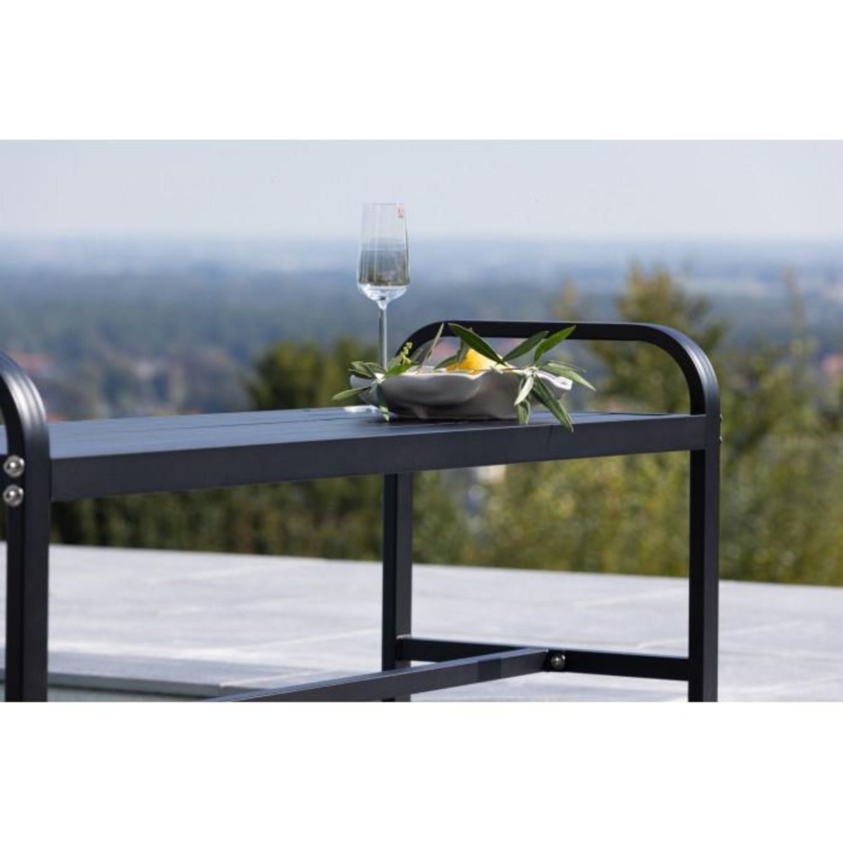 Paris Prix Banc de Jardin Design  Cascais  125cm Noir