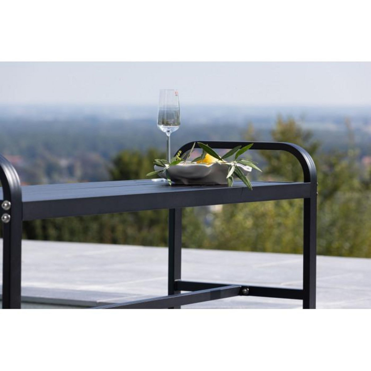 Paris Prix Banc de Jardin Design  Cascais  125cm Noir