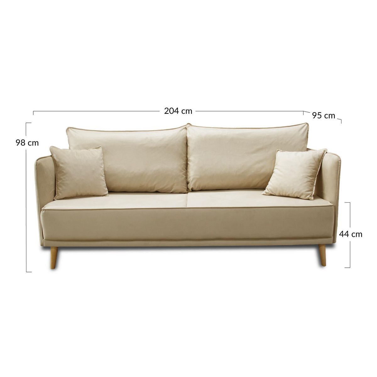 BEST MOBILIER Grenat - canapé 3 places fixe - en velours