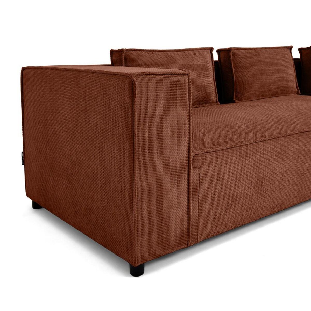 LISA DESIGN Stella - canapé d'angle droit - 4 places - en tissu texturé