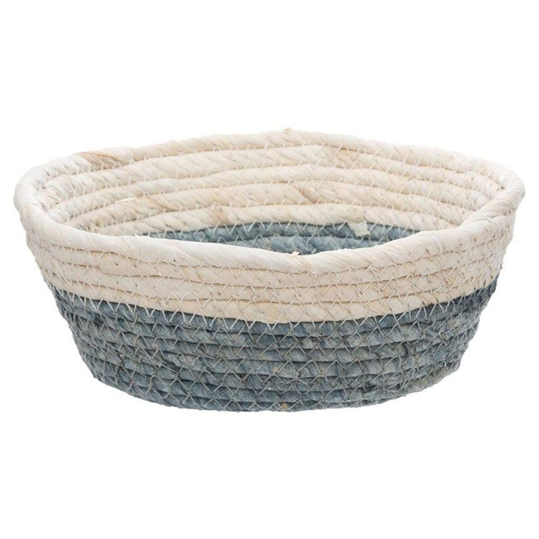 Voir la diapositive 2 : ATMOSPHERA Lot de 3 paniers de rangement rond  circ  25cm naturel