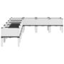 Voir la diapositive 4 : VIDAXL Jardiniere avec pieds blanc 200x160x42 cm PP