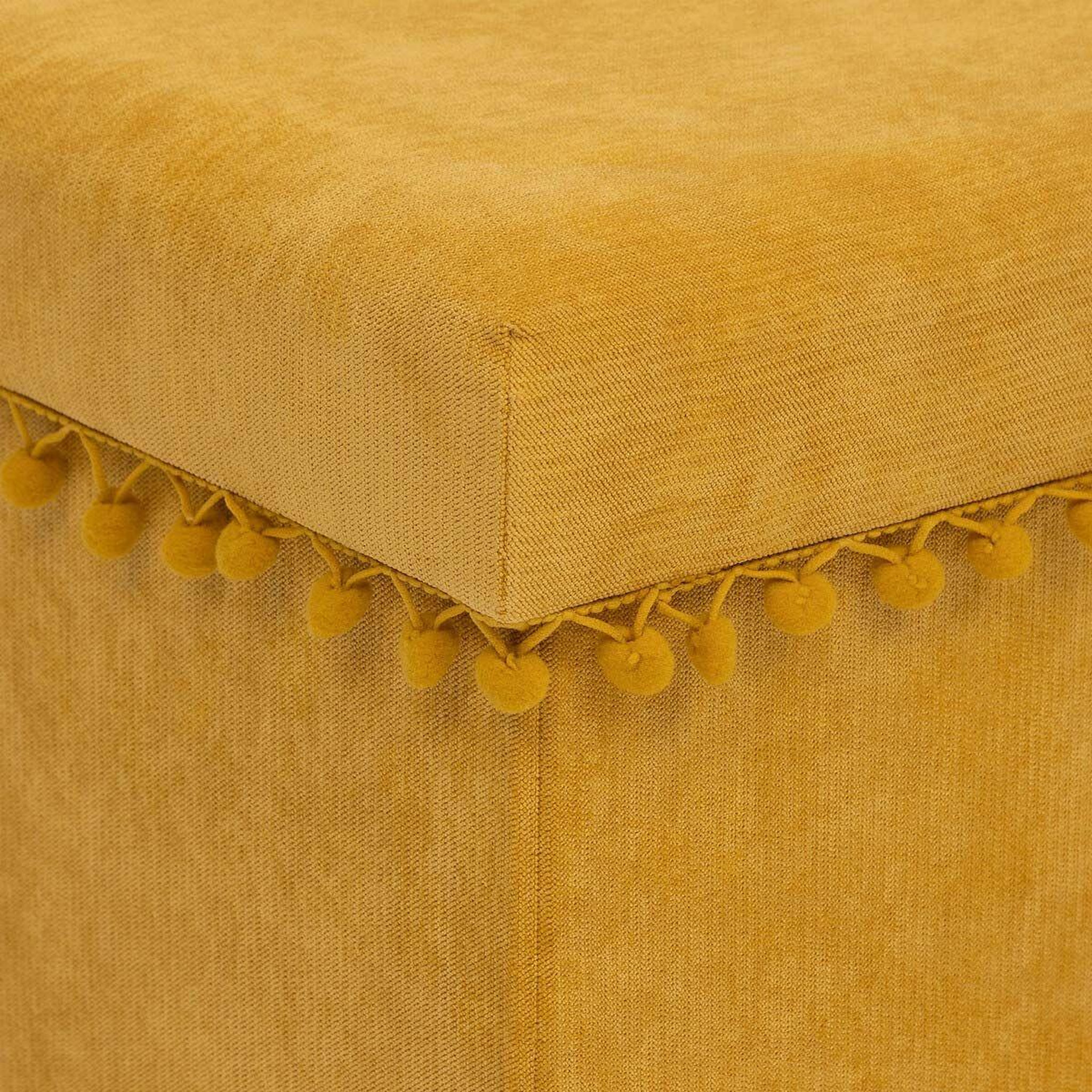 Voir la diapositive 4 : ATMOSPHERA Pouf coffre pliable  mémo  40cm ocre