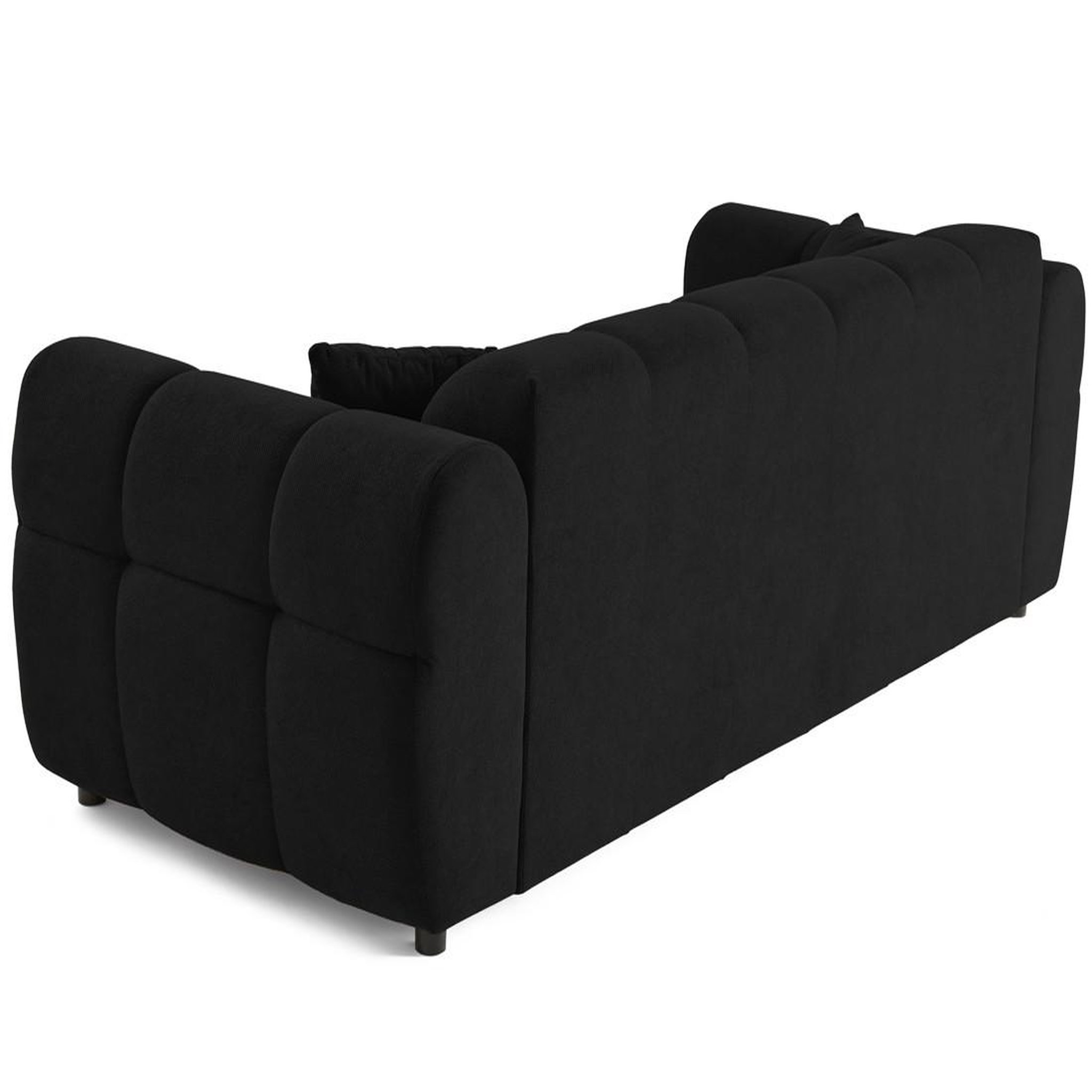 Voir la diapositive 6 : BEST MOBILIER Ray - canapé droit 3 places en tissu texturé