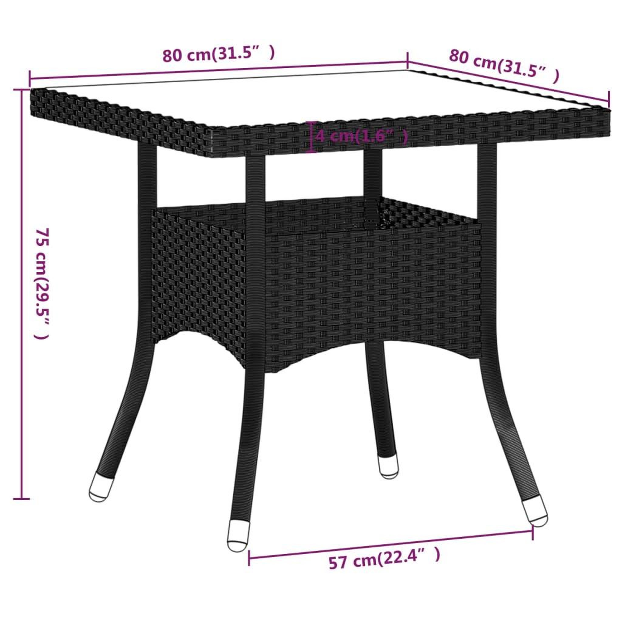 Voir la diapositive 6 : VIDAXL Ensemble a manger de jardin 5 pcs Resine tressee et acacia Noir