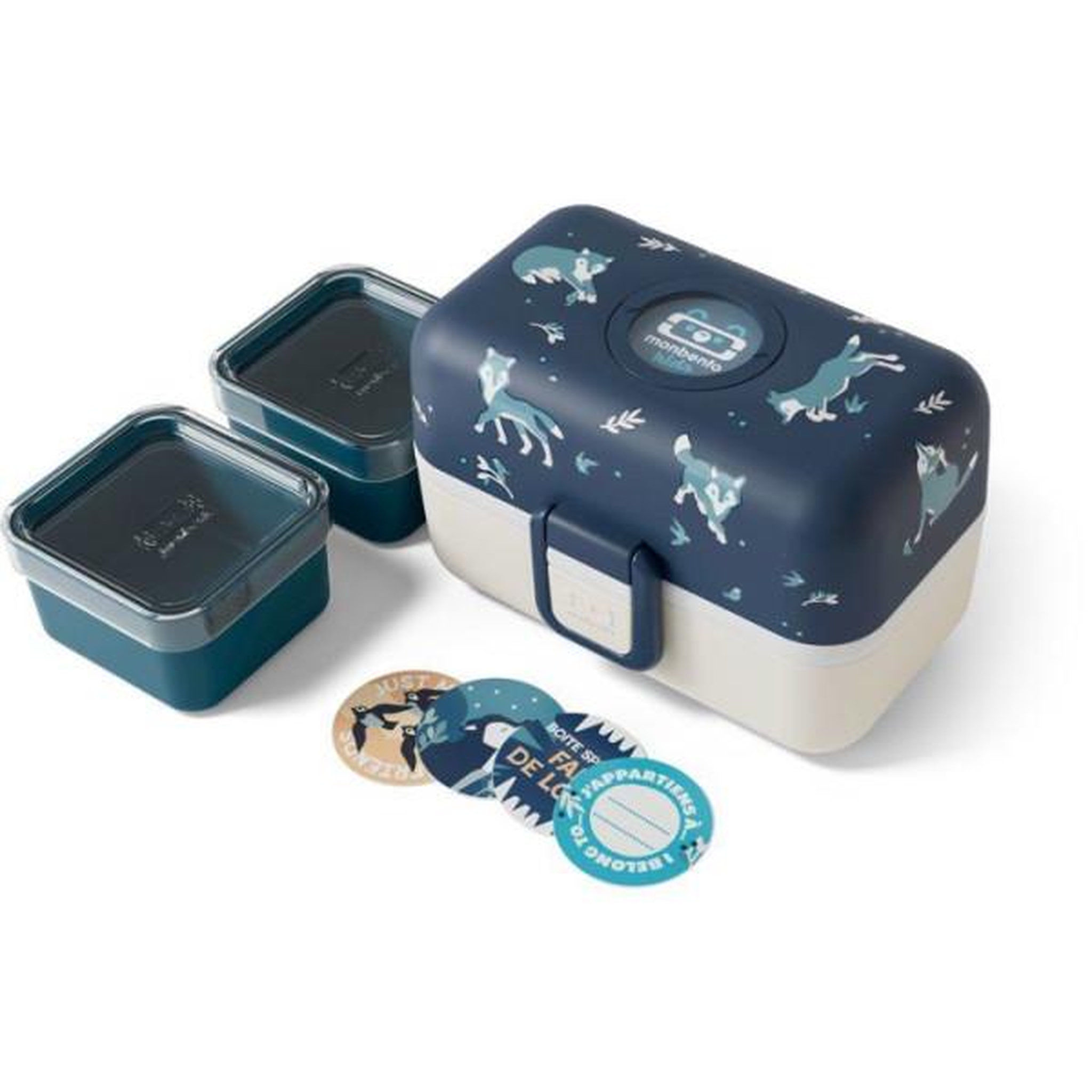 monbento Lunch Box Enfant - MONBENTO - 3 Compartiments - Sans BPA - MB Tresor Wolf