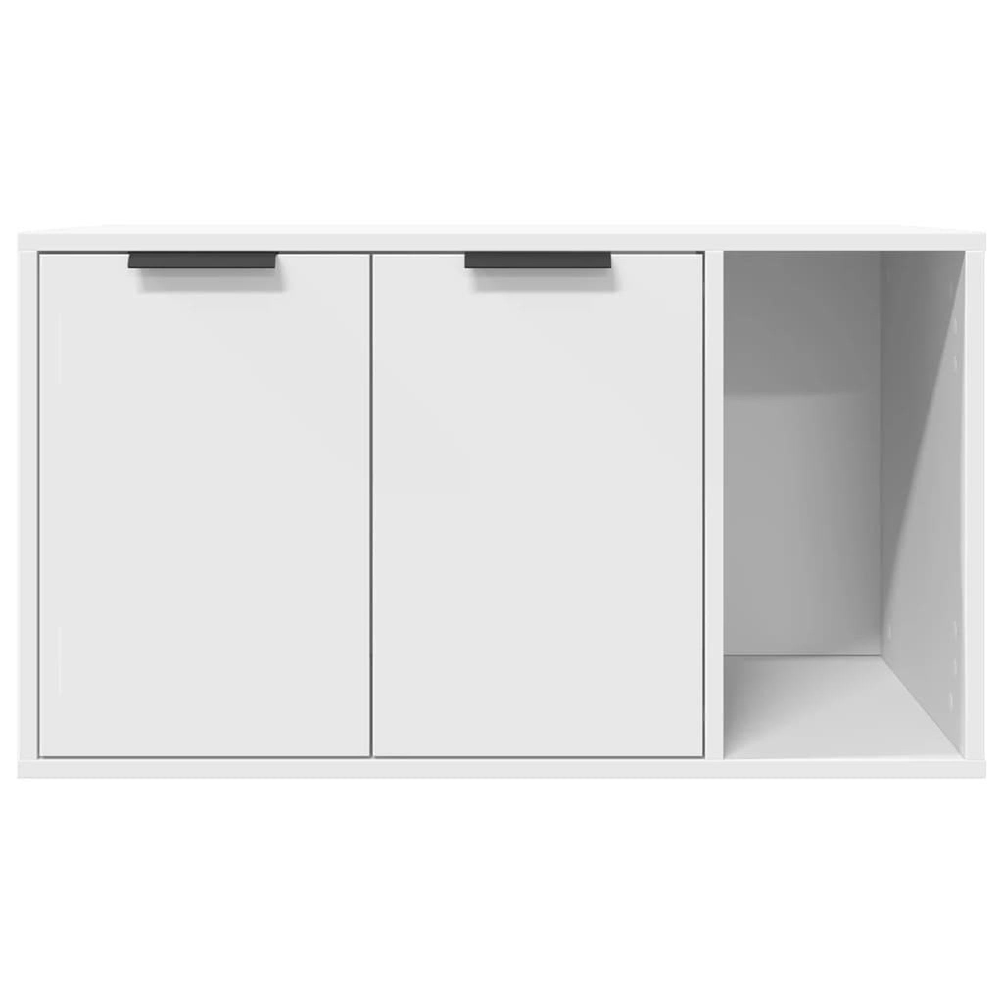 Voir la diapositive 5 : VIDAXL Meuble de bac a litiere pour chat blanc bois d'ingenierie