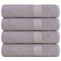 Voir la diapositive 1 : VIDAXL Serviettes de bain 4 pcs gris 100x150 cm 360 g m² 100% coton
