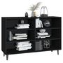 Voir la diapositive 3 : VIDAXL Buffet noir 103,5x35x70 cm bois d'ingenierie