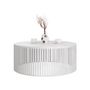 Voir la diapositive 2 : BEST MOBILIER Sally - table basse ronde - blanc - 75 cm