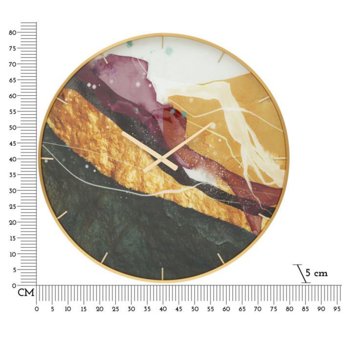 Paris Prix Horloge Murale en Verre  Mity  80cm Multicolore