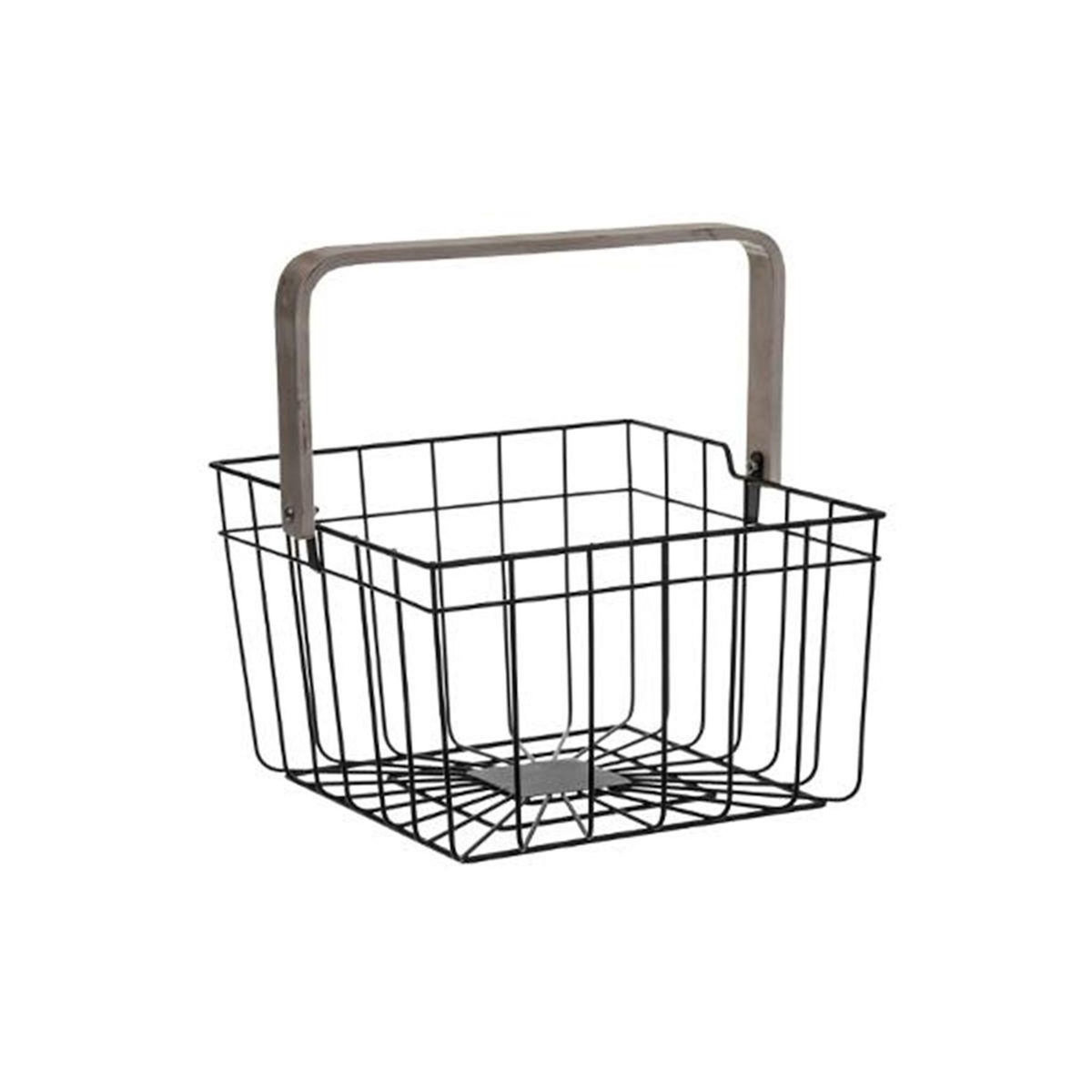 FIVE Corbeille en Métal Design  Panier  24cm Noir