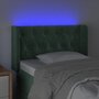 Voir la diapositive 4 : VIDAXL Tete de lit a LED Vert fonce 83x16x78/88 cm Velours