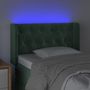 Voir la diapositive 4 : VIDAXL Tete de lit a LED Vert fonce 83x16x78/88 cm Velours