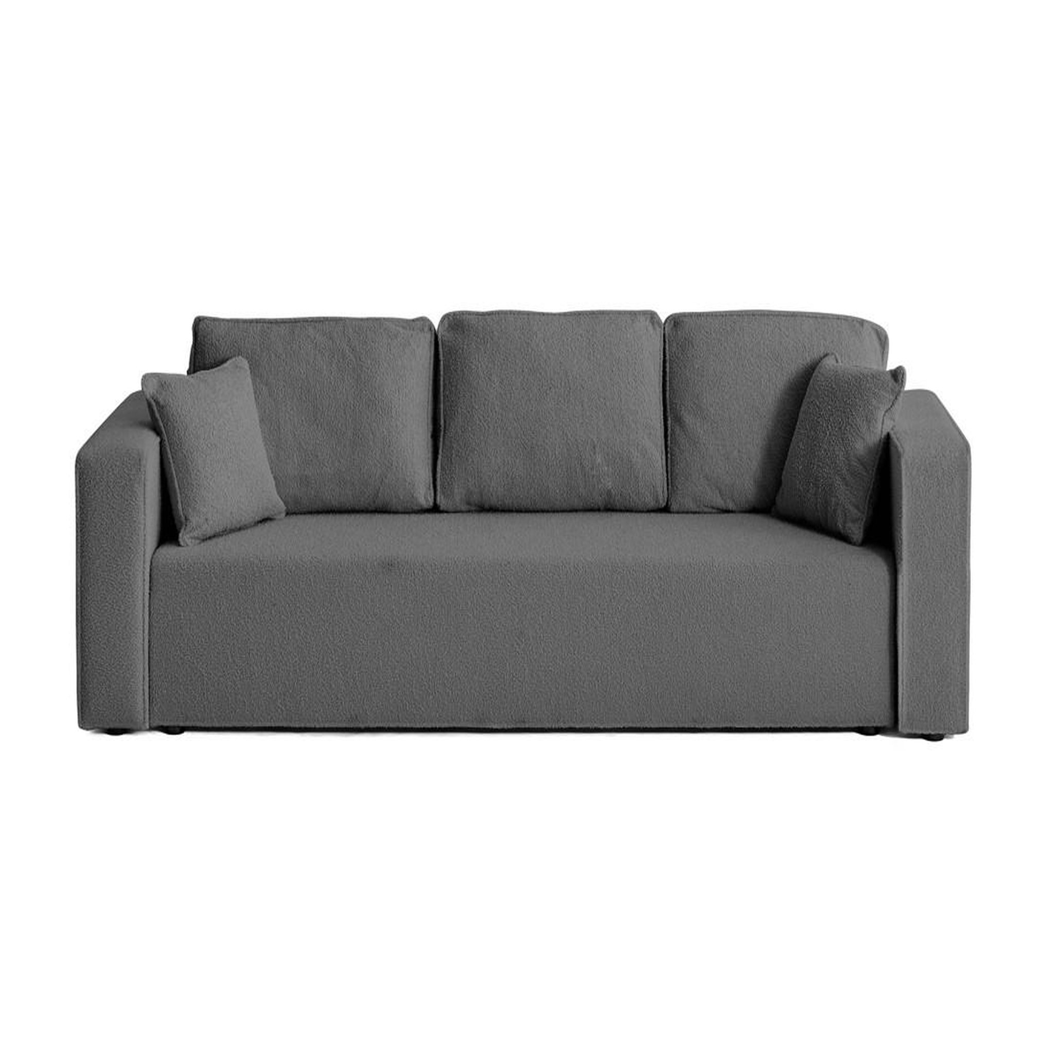 Voir la diapositive 1 : BEST MOBILIER Topaze - canapé 3 places - convertible avec coffre - en tissu bouclette
