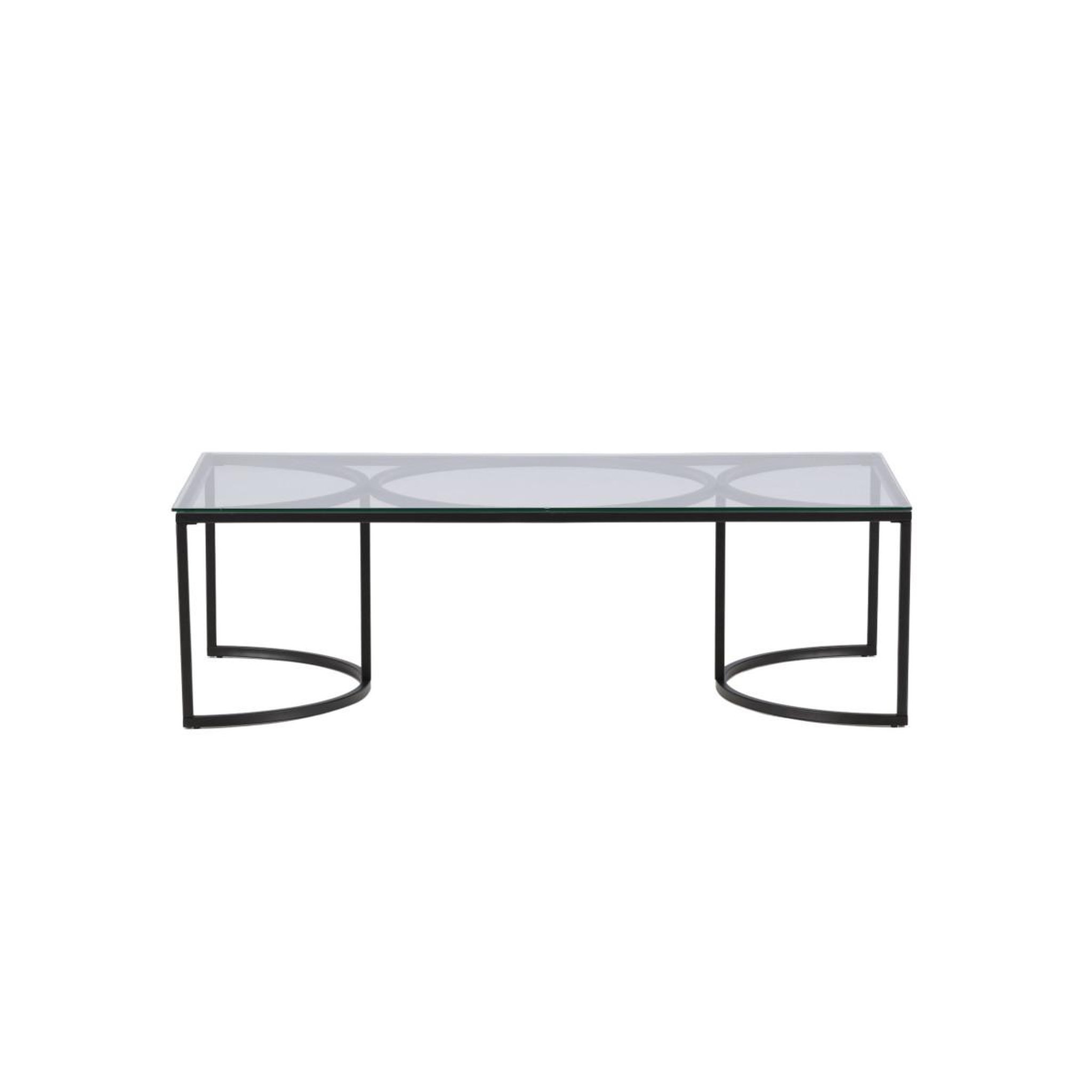 Voir la diapositive 5 : Paris Prix Table basse design en verre  skanor  140cm noir