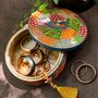 Voir la diapositive 3 : Paris Prix Boîte Déco Ronde en Bois  Delhi  26cm Multicolore