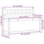 Voir la diapositive 6 : VIDAXL Banc 110x41x76,5 cm Bois de pin massif