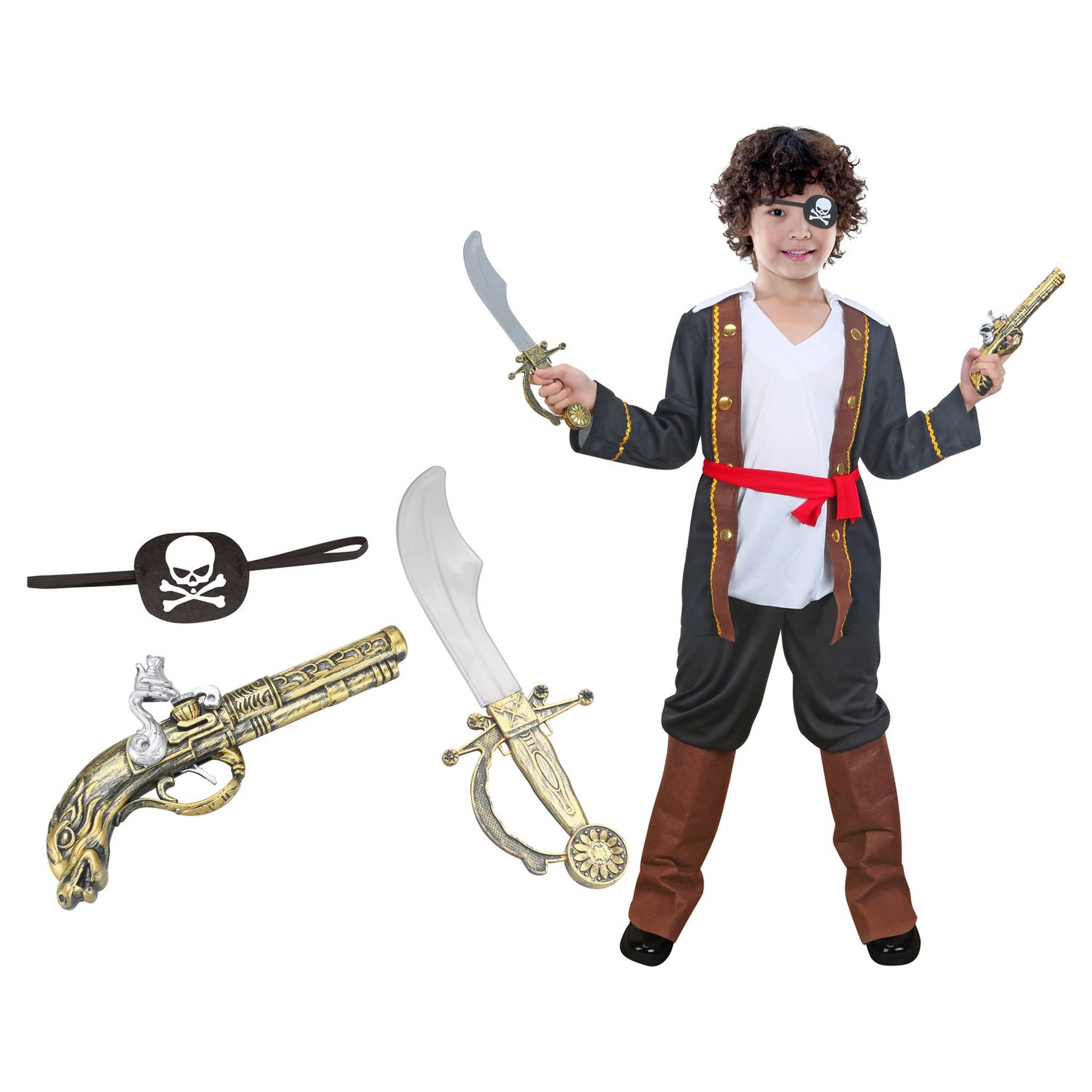 Voir la diapositive 2 : One Two Fun Coffret déguisement pirate