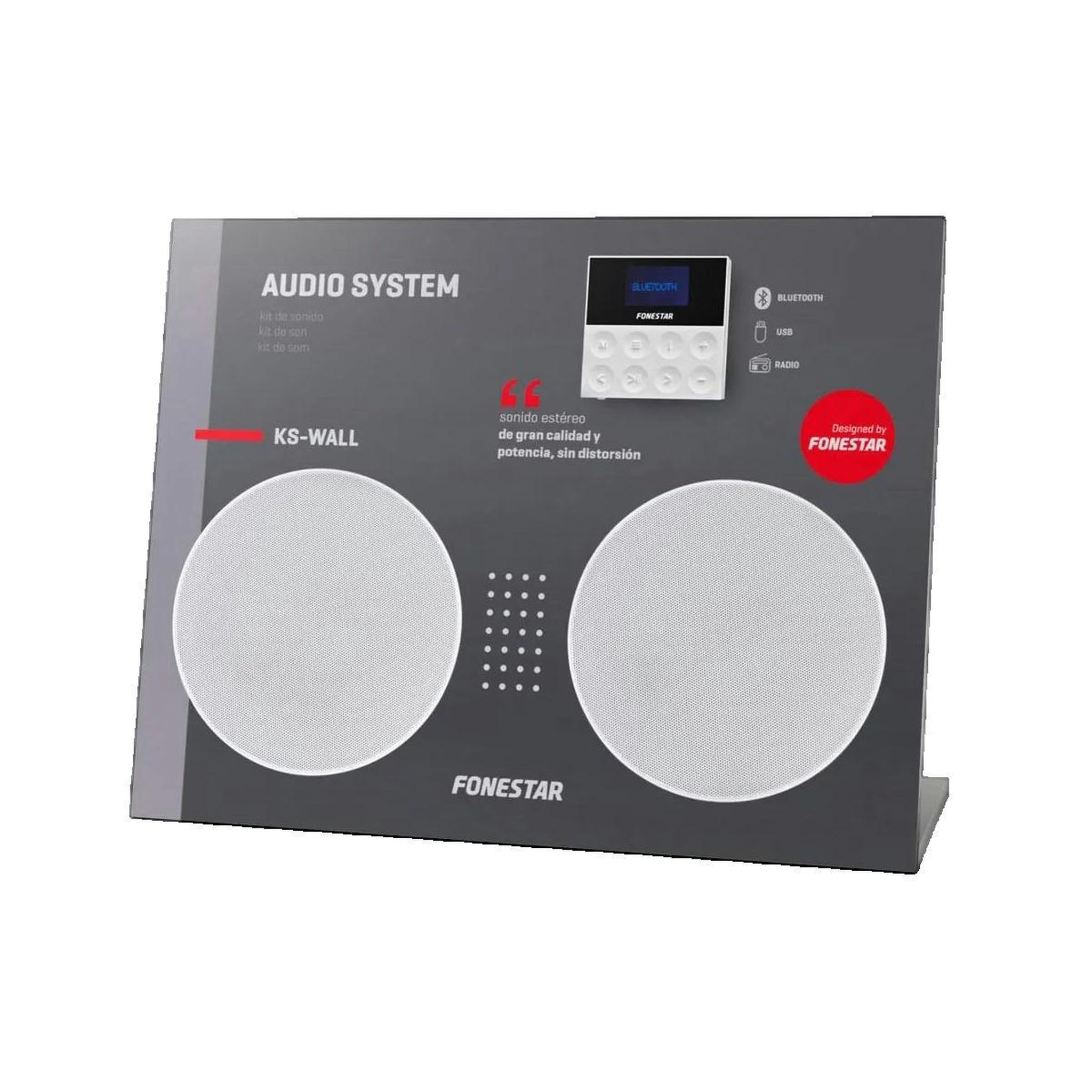 Voir la diapositive 3 : FONESTAR Kit de Sonorisation fonestar 8422521013055 avec enceintes Bluetooth 30W